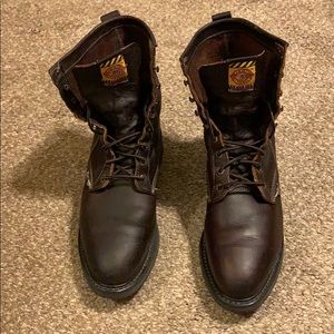 Justin Men's 8" Lace Up Steel Toe Work Boots